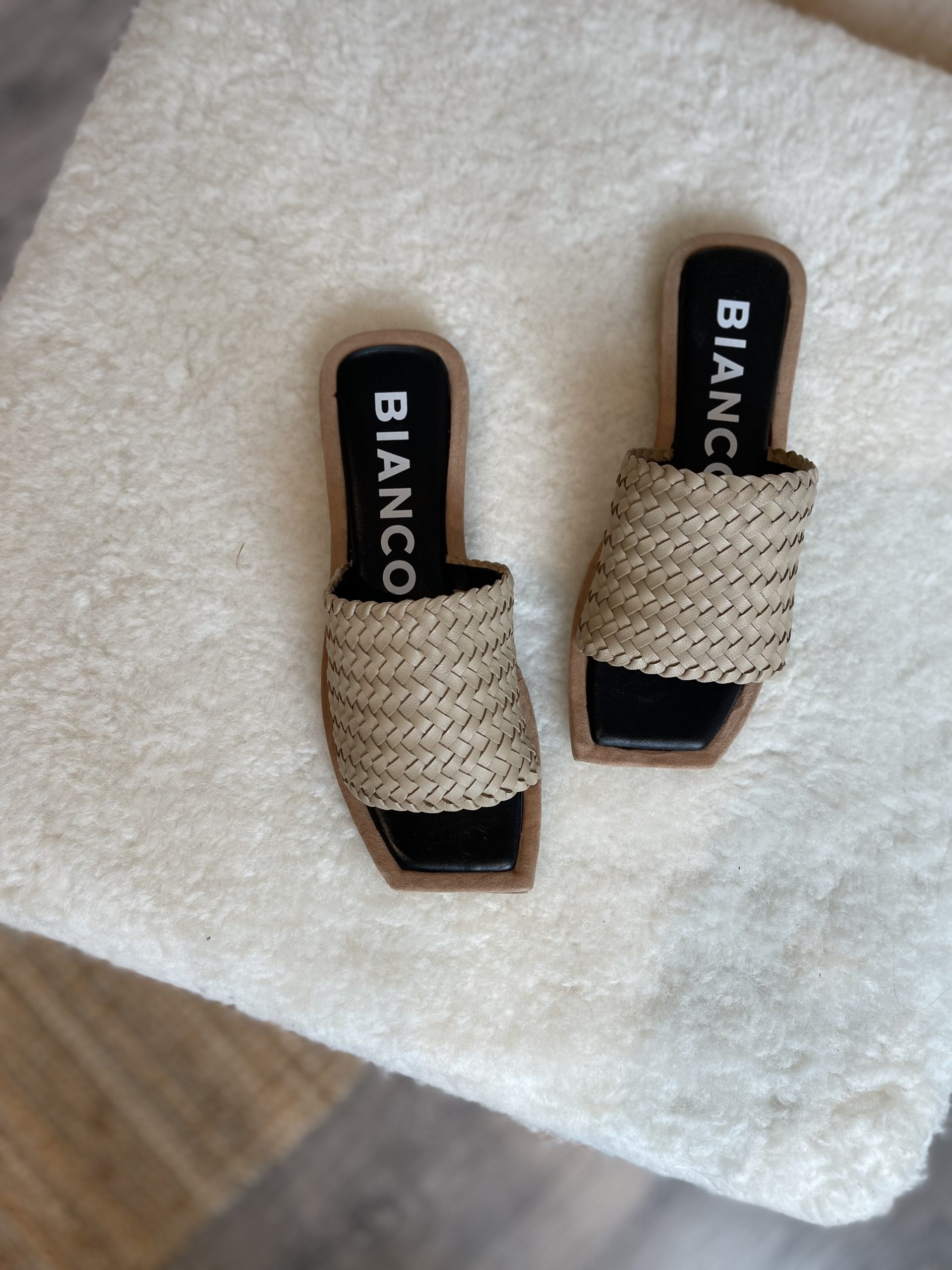Bianco Bialillie Braided Slide Leather Sandal