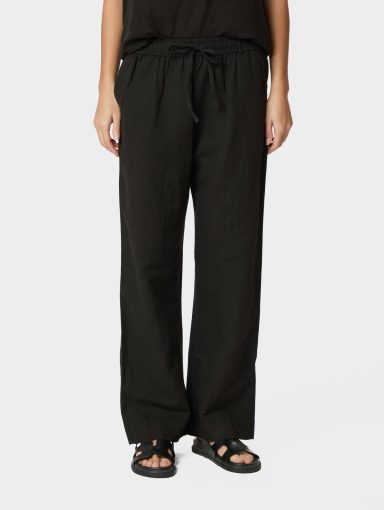 Neo Noir Sonar Linen Pants Black