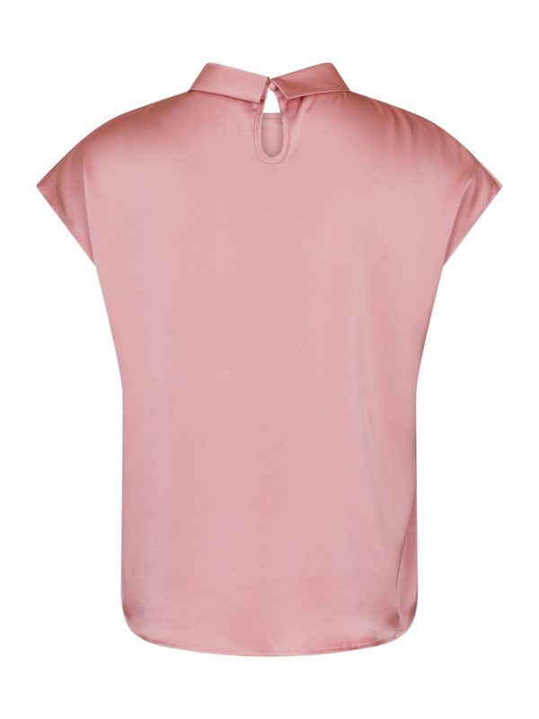 Neo Noir Fleur Drapy Satin Blouse Light Pink - Bilde 3