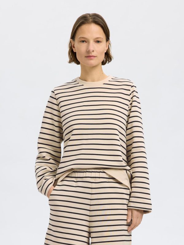 Selected Femme Wide Striped Sweat - Bilde 2
