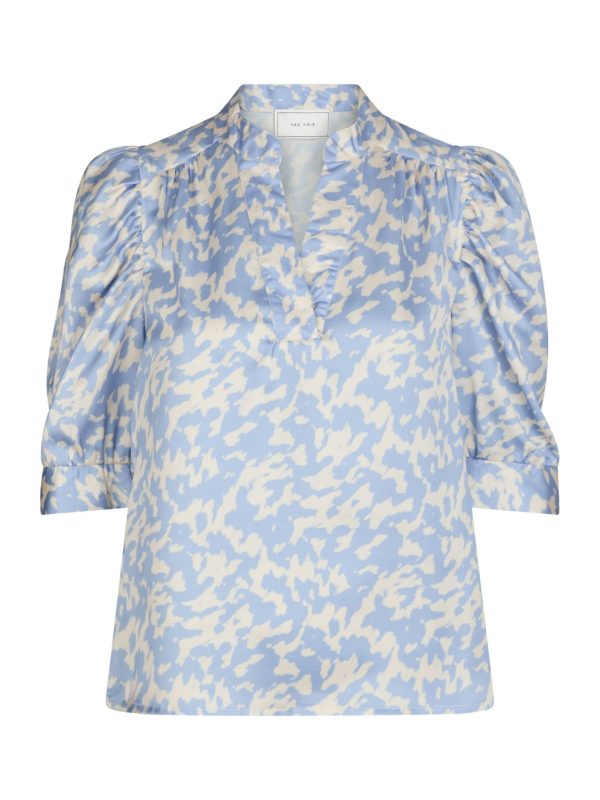 Neo Noir Roella graphic Fade Blouse Light Blue - Bilde 2
