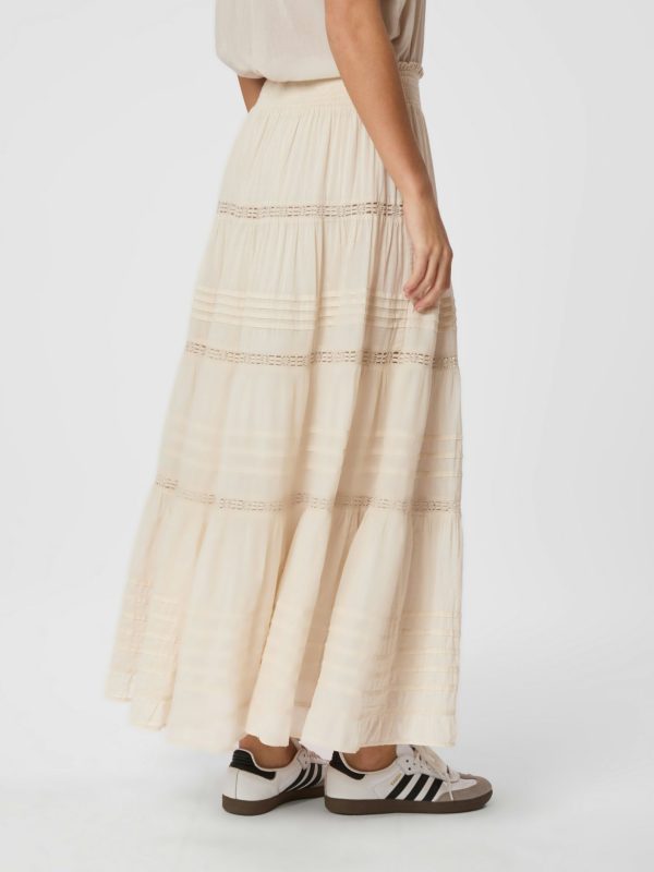 Neo Noir Felicia S Voile Skirt Ivory