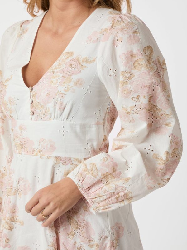Neo Noir Milly Emb Rose Dress  Dusty Rose - Bilde 2