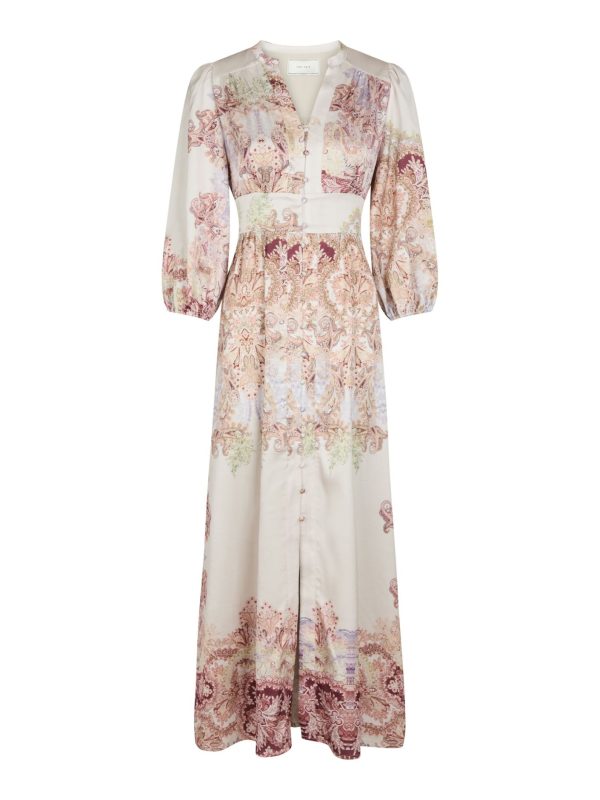 Neo Noir Stellar Artist Paisley Dress Ivory - Bilde 2