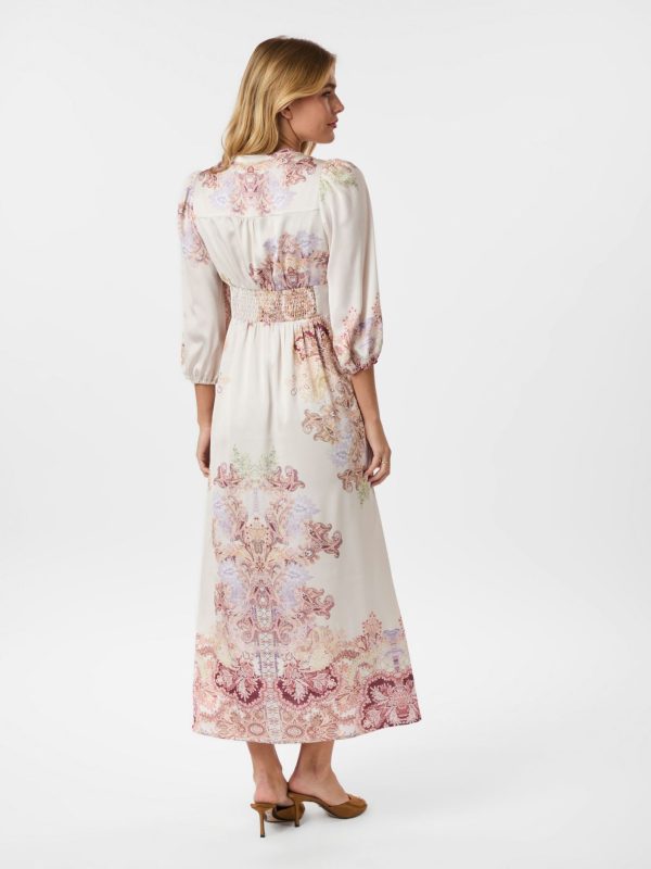 Neo Noir Stellar Artist Paisley Dress Ivory - Bilde 3