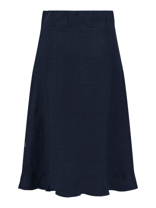 Ella & Il Franca Linen Skirt Navy