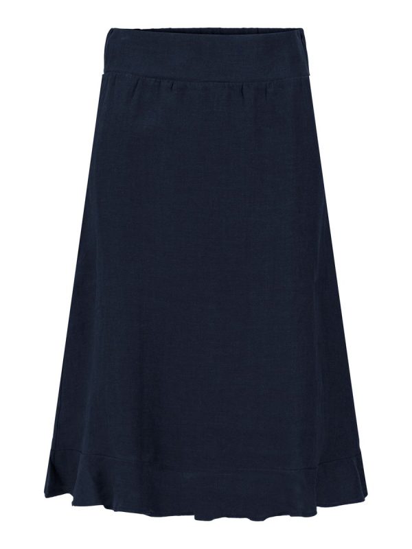 Ella & Il Franca Linen Skirt Navy - Bilde 2