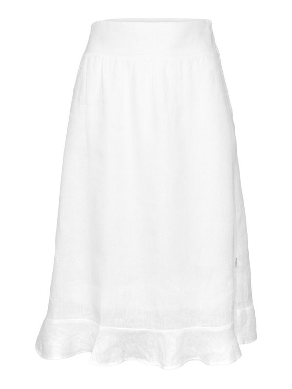 Ella & il Franca Linen Skirt White