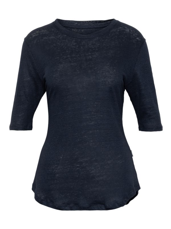 Ella & il Karina Linen Tee Navy