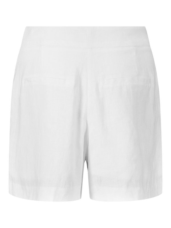 Ella & il Freya Solid Linen Shorts White - Bilde 3