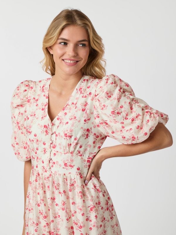 Neo Noir Rilana Pretty Flower Dress Red - Bilde 3