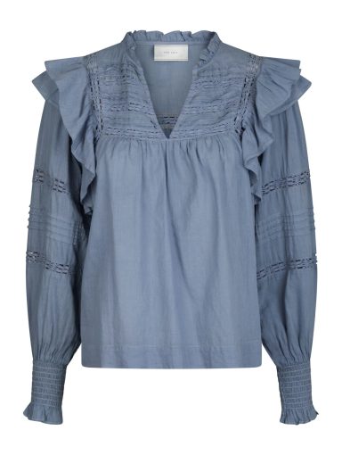 Neo Noir Mauri Voile  Blouse Smoke Blue