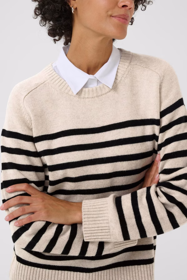 Part Two NiakaPW Pullover Black Stripe - Bilde 2