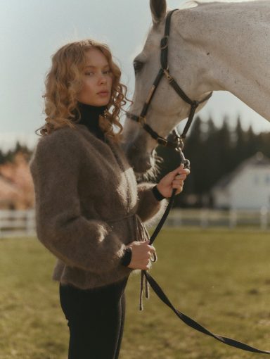 Ella & il Fredrikke Chunky Cardigan Brown