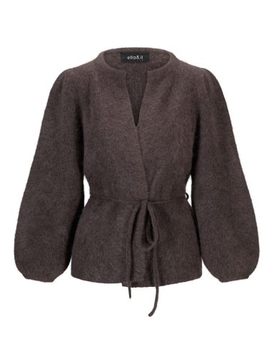 Ella & il Fredrikke Chunky Cardigan Dark Brown