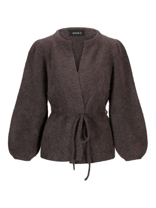 Ella & il Fredrikke Chunky Cardigan Dark Brown