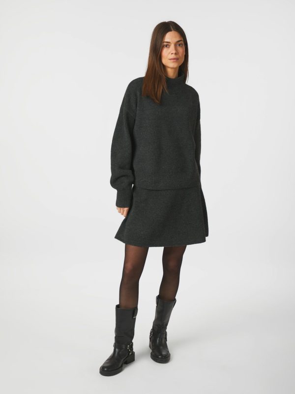 Neo Noir Paulina Fluffy Knit Blouse Antracit - Bilde 3