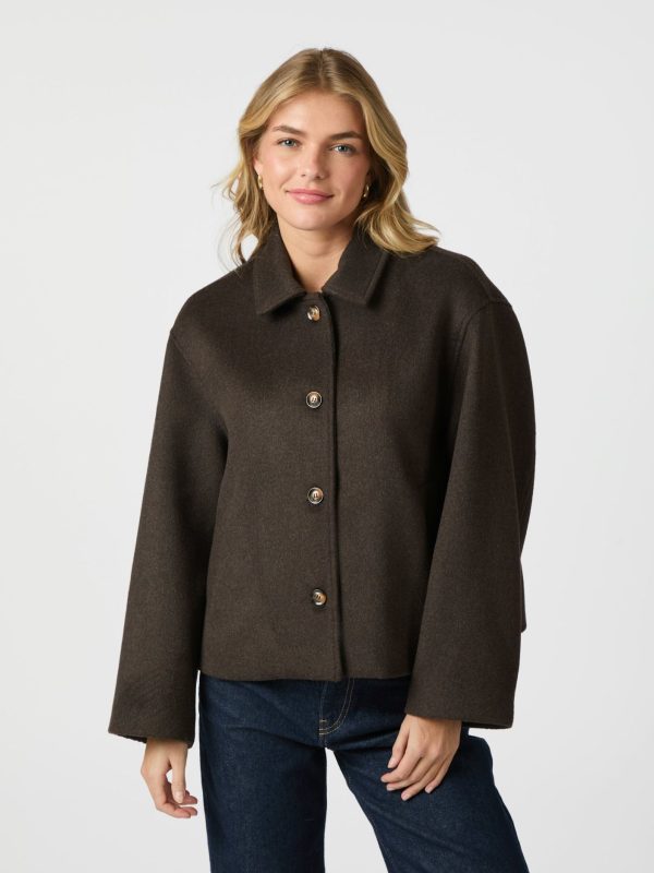 Neo Noir Hamra Wool Jacket Chocolate Brown - Bilde 3