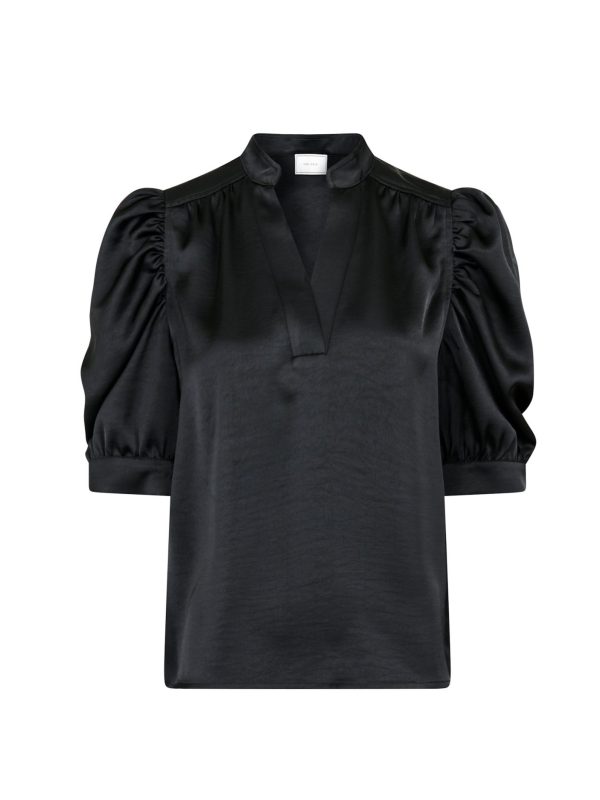 Neo Noir Roella Heavy Sateen Blouse Black