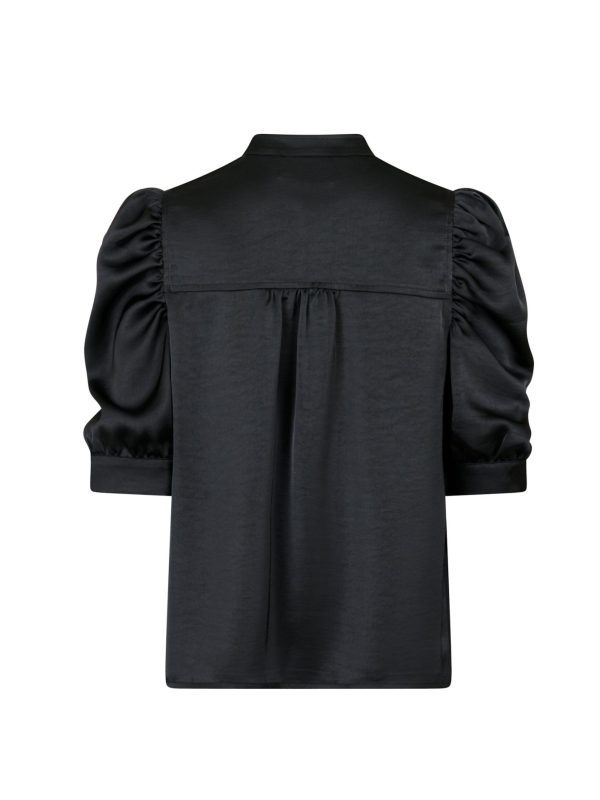 Neo Noir Roella Heavy Sateen Blouse Black - Bilde 2