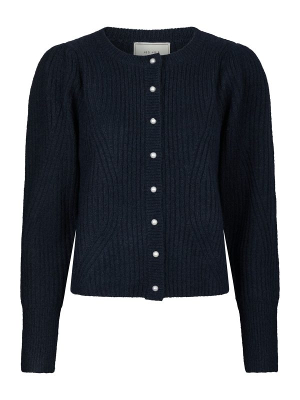 Neo Noir Puli Knit Cardigan Navy - Bilde 3