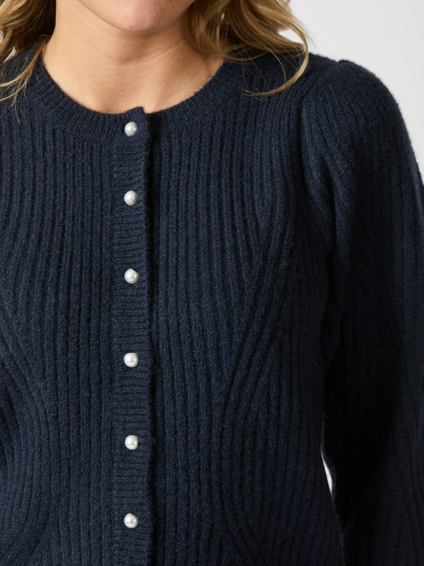 Neo Noir Puli Knit Cardigan Navy - Bilde 2