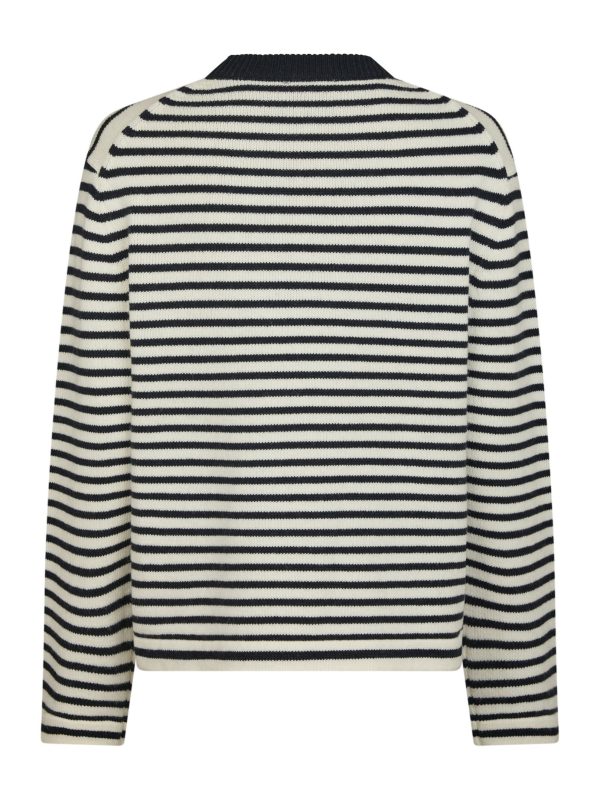 Neo Noir Rivi stripe knit sweater White/navy - Bilde 2