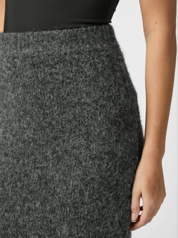Neo Noir Naria Fluffy Knit Skirt Antracit - Bilde 2