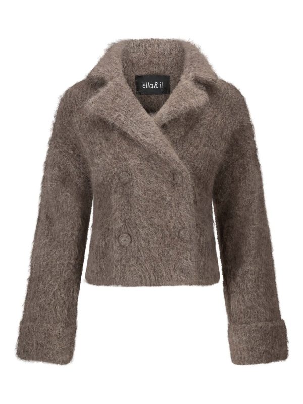 Ella & il Fenny Chunky Cardigan Brown