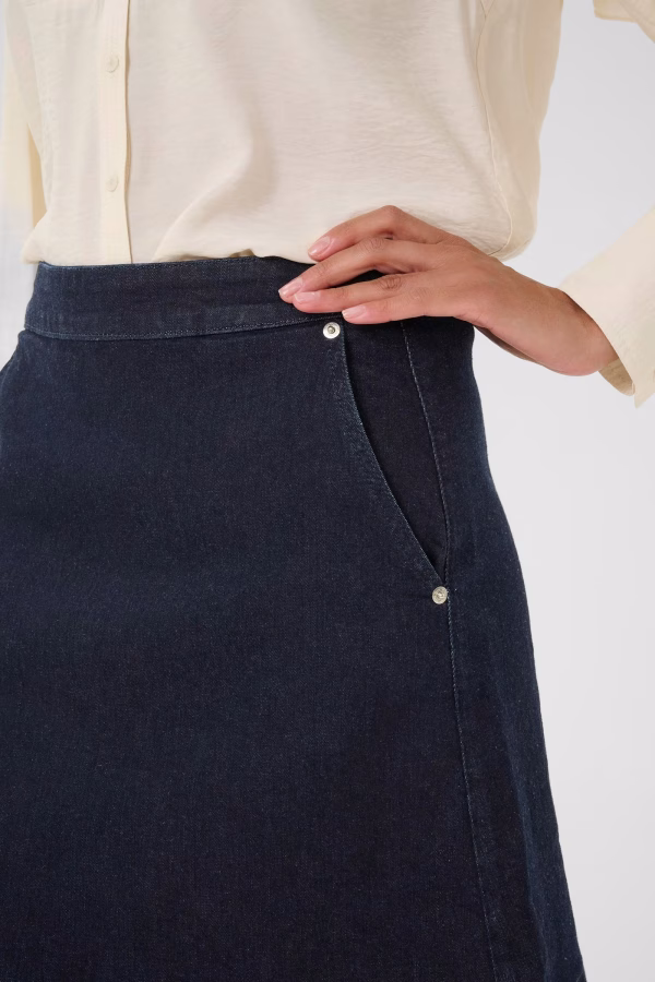 Part Two SaigePW Skirt Washed Black Denim - Bilde 2