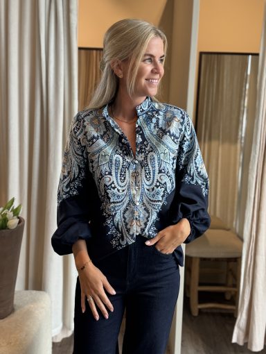 FRIME Blouse Navy 3167
