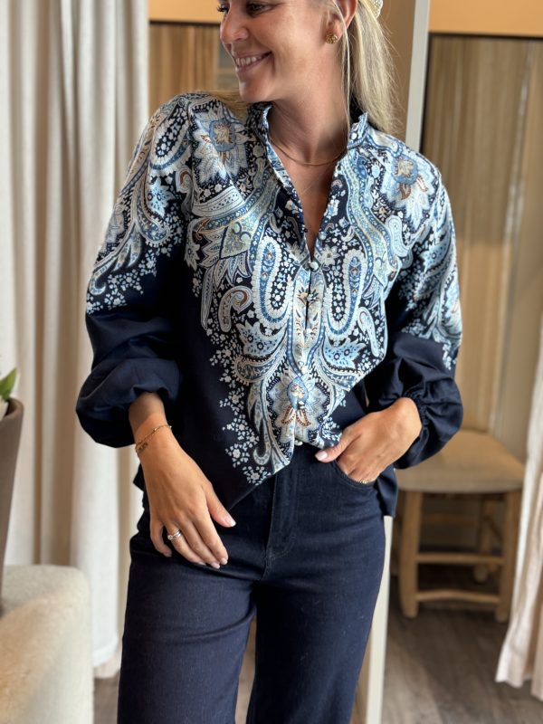 FRIME Blouse Navy 3167 - Bilde 3