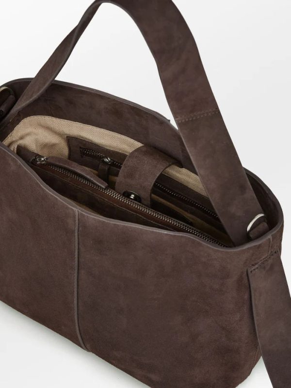 Beck Søndergaard Suede Fraya Small Bag Hot Fudge Brown - Bilde 2
