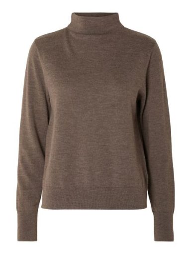 Selected Femme Thea Hanni L/S Knit T-Neck Delicioso