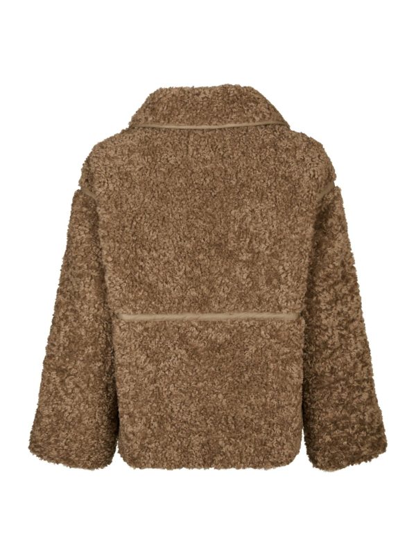 Neo Noir Castor Faux Fur Jacket Taupe - Bilde 2