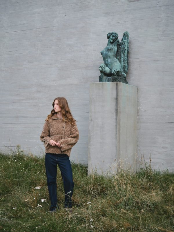 Neo Noir Castor Faux Fur Jacket Taupe - Bilde 4