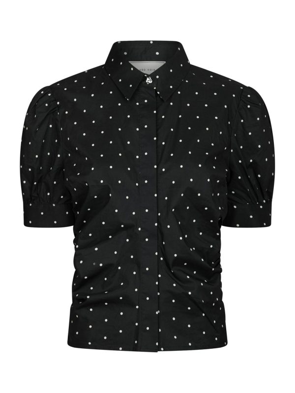 Neo Noir Frannie Dot Shirt Black - Bilde 4