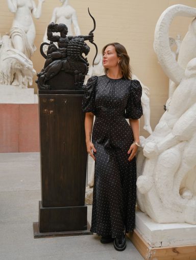 Neo Noir Kikka Dot Dress Black