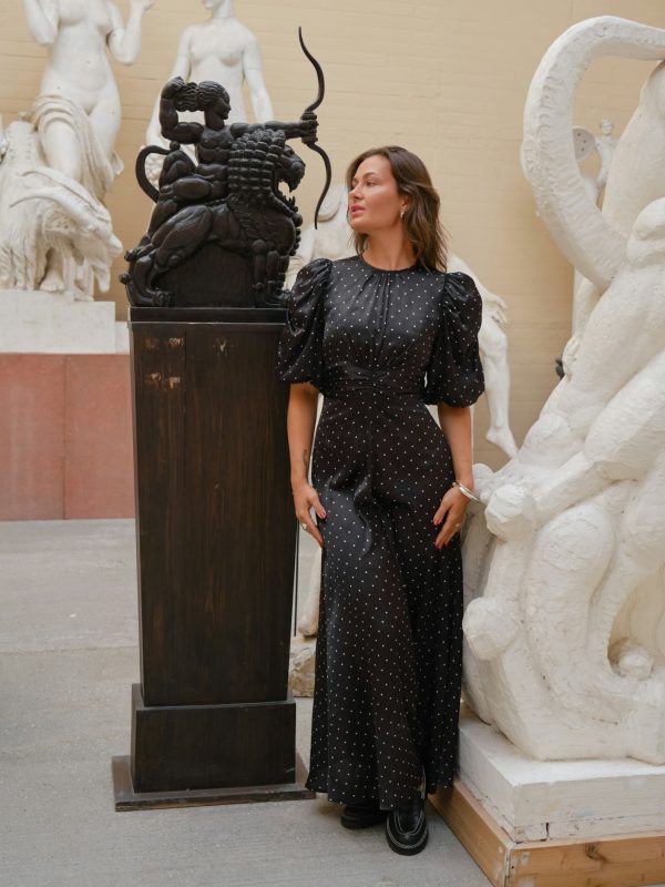 Neo Noir Kikka Dot Dress Black