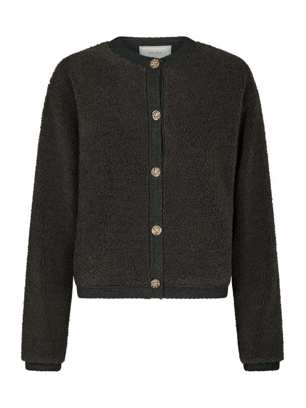 Neo Noir Limo Fluffy knit Cardigan Antracit - Bilde 3