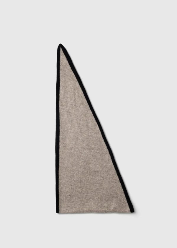 Selected Femme Maria Contrast Cashmere Scarf Fungi/Black - Bilde 2
