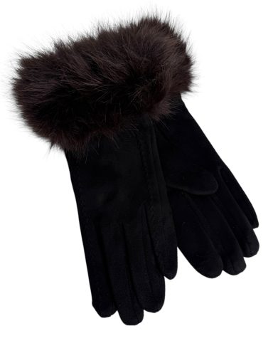 Noma Hansker Fuskepels Svart/Brun