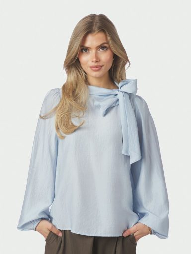 Neo Noir Selene Crisp Blouse Light Blue