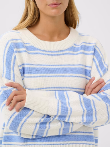Part Two SerafinePW Pullover Hydrangea Trio Stripe