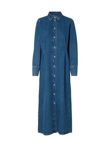 SELECTED SLFREGULAR Agathe Long Denim Dress