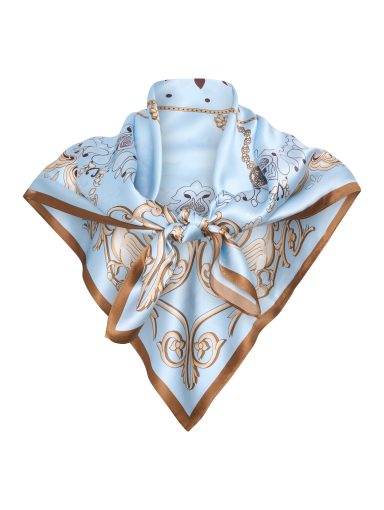 Ane Mone Lola Silk Scarf Light Blue