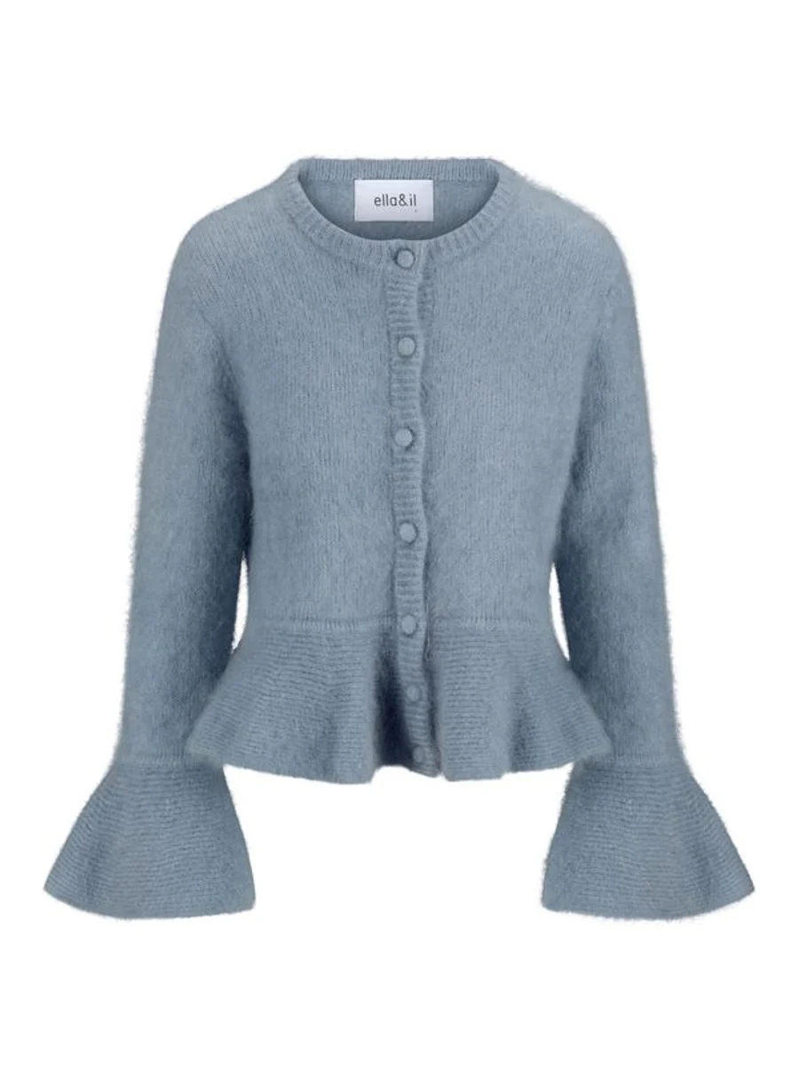Ella & il Maren Chunky Cardigan Denim Blue