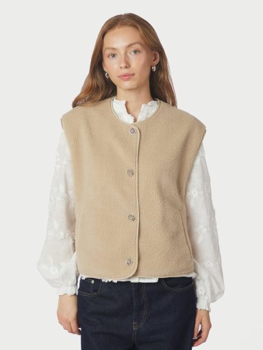 Neo Noir Mariko Teddy Vest Sand