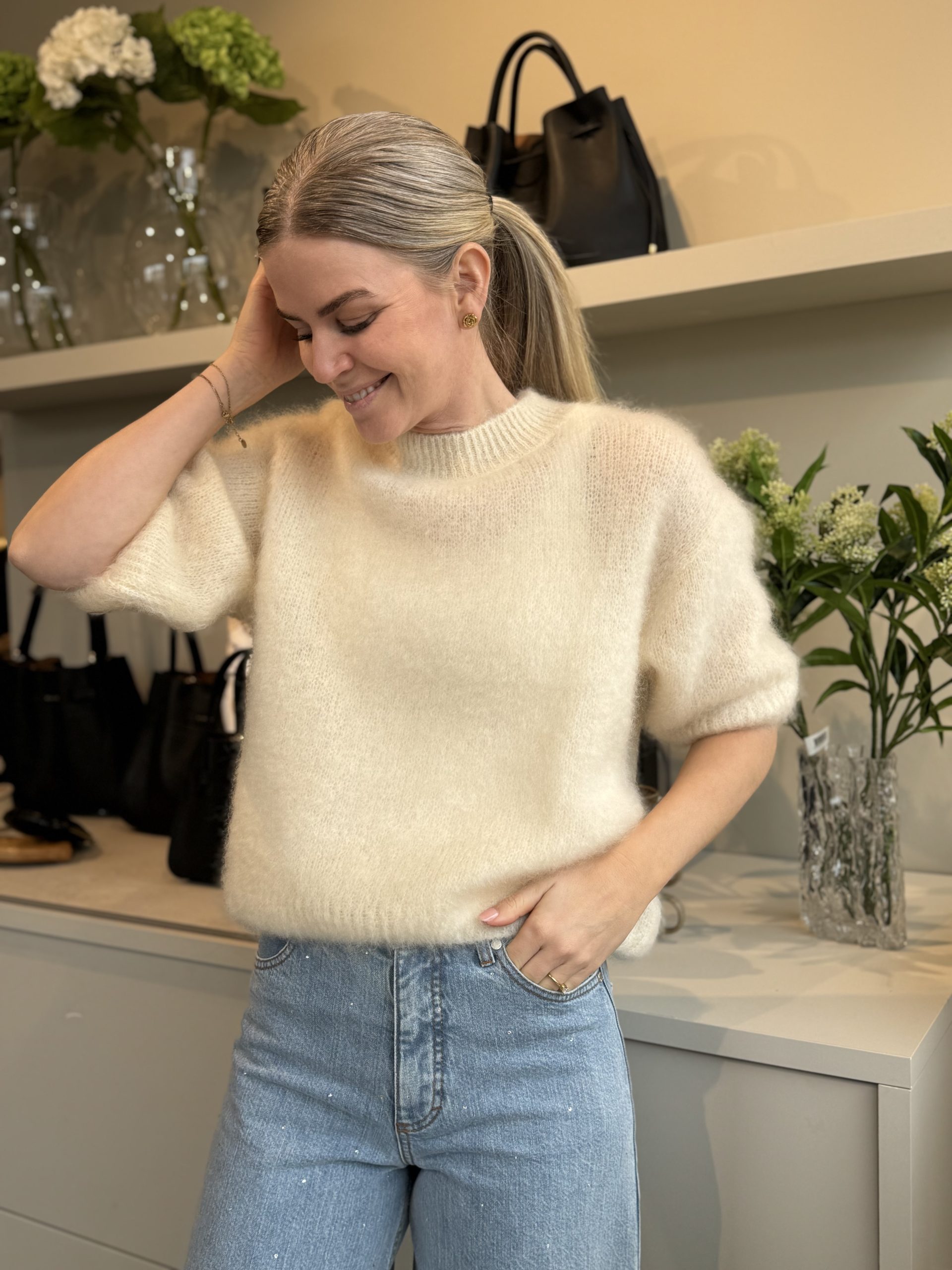 From Paris With Love Ecru Mohair One Size - Bilde 3