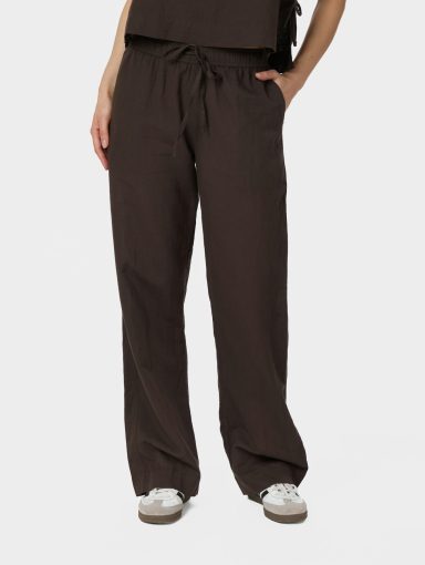 Neo Noir Sonar Linen Pants Dark Brown